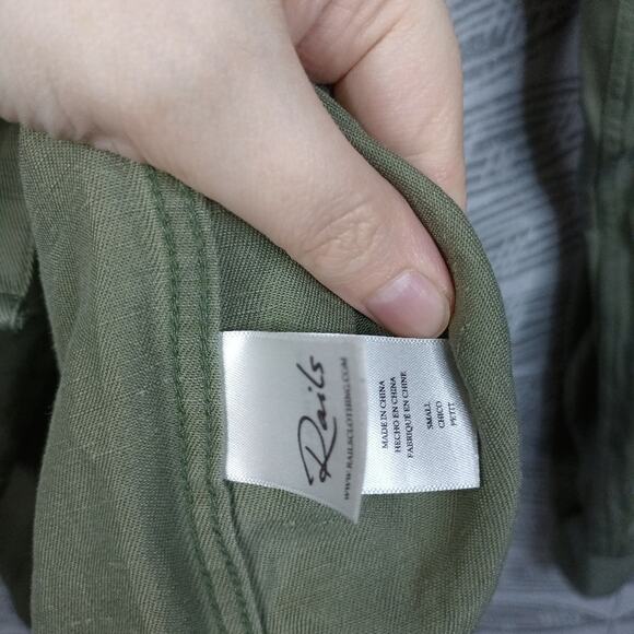 Rails Marcel Green Start Button Down Sage Normcore relaxed fit Western - Picture 7 of 10